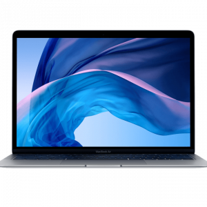 Apple laptop with screen display