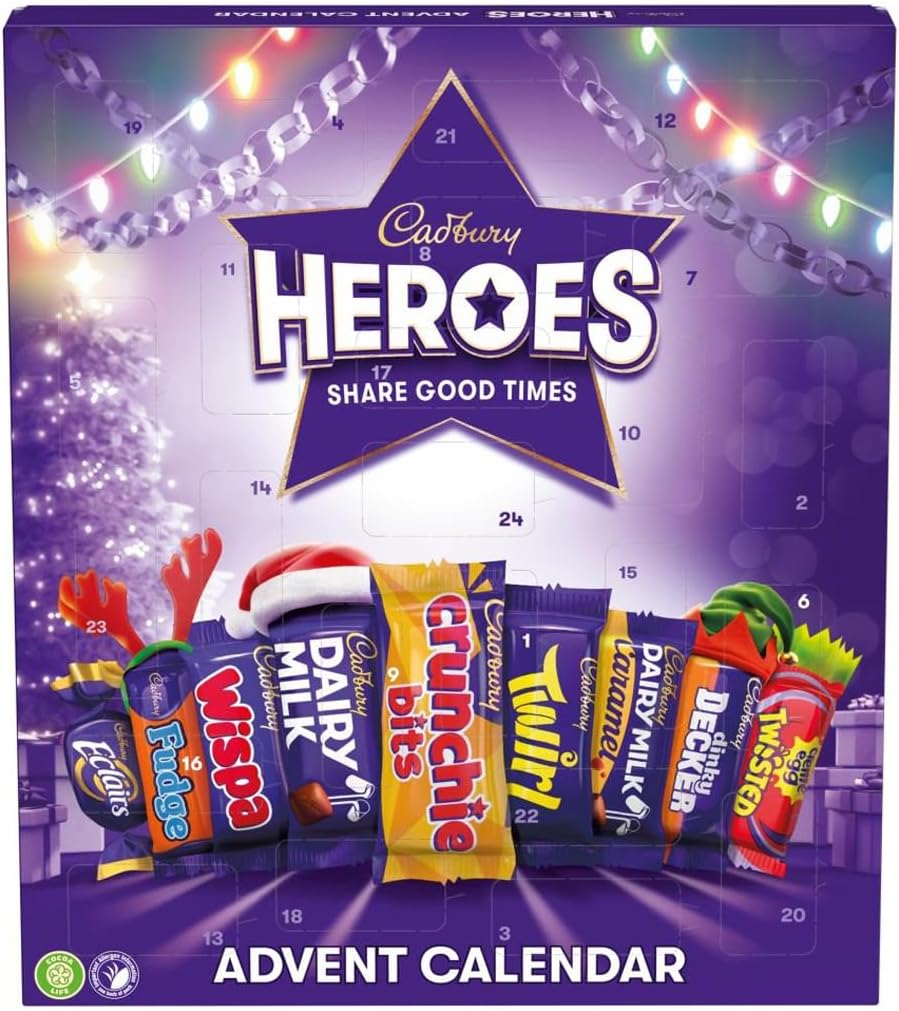 Cadbury Heroes Advent Calendar – 24 Festive Chocolate Treats | Shopperxxmart 1 Cadbury Heroes Advent Calendar – 24 Festive Chocolate Treats | ShopperXXMart
